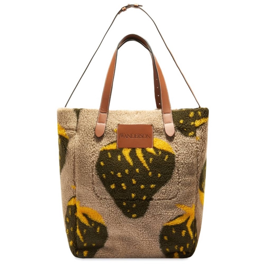 JW ANDERSON Cream and Green Tote Bag